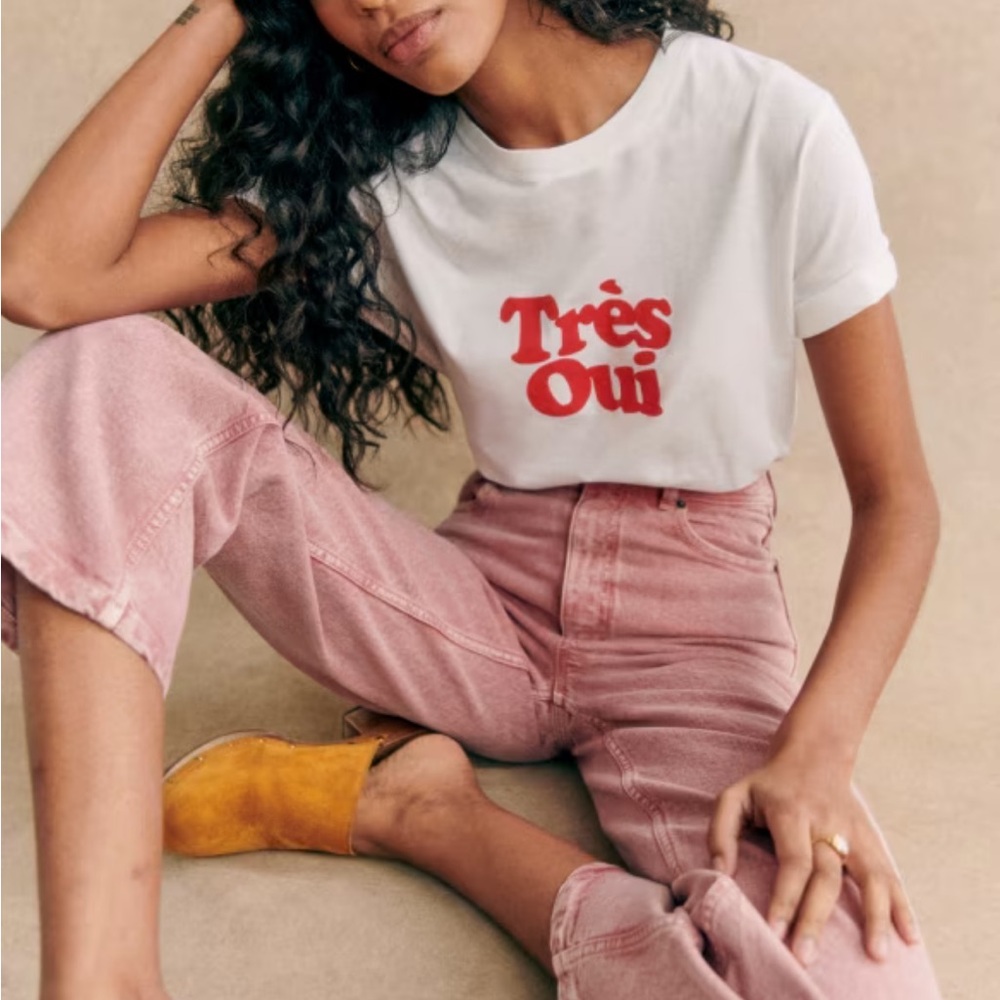 Sezane tres oui tee shirt NWT small